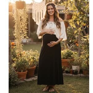 Old Navy Maxi Skirt Womens XL Maternity Jersey Stretch Boho Lounge Comfy Casual